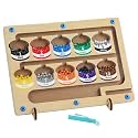 Magnetic Color and Number Maze - Wooden Magnet Board Puzzles Toddler Activities Counting Matching Games Montessori Counting Fine Motor Skills Toys Gifts