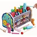 Pounding Game - Hammer &amp; Pound Toy for Single &amp; Double Kids - Early Montessori Educational Tool Gift for Girls &amp; Boys
