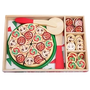 pretend play pizza toy for kids - complete pizza food set with accessories ideal for pizza restaurant role play and creative food fun
