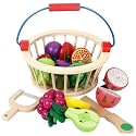 Wooden Fruit Basket Pretend Play | Activity Toy| Montessori Game| Early Educational Toys |Toys| Games|Pretend Play | Role Play| Multicolour
