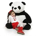 TOYFOREVER European Style Teddy Bear for Kids Birthday | Soft Stuffed Panda Toy for Girls (Black & White, 4 FEET)