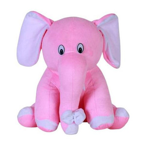 toyhaven cute and adorable stuffed animal soft toy super soft pink sitting elephant  soft toys for kids special occasions  gifting  - 25 cm