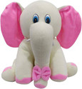 Toyhaven Cute and adorable stuffed animal soft toy/ super soft BEIGE SITTING ELEPHANT / soft toys for kids, special occasions & gifting  - 25 cm (Beige)
