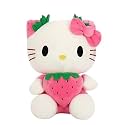 ToyHub Soft Stuffed and Spongy Strawberry Cat Doll Plush Toy for Kids | Soft Toy for Boys and Girls | Super-Soft and Safe| Ideal for Gifting - Size 20 cm - Pink