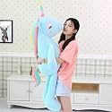 Unicorn Long Soft Toy Unicorn Soft Toys or Kids | Soft Toy for Boys and Girls | Super-Soft and Safe | Ideal for Gift | Size 110 cm - SkyBlue