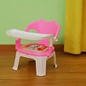 Convertible Baby Feeding and Study Chair with Removable Desk – Multipurpose Chair for Kids, Toddler Dining Seat and Study Table Chairs for 2-5 Year Old Children (Pink)