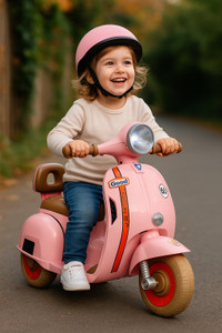 toyify mini vespa bike for kids ride-on toy 2  3 4 years scooter battery operated ride on