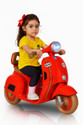Toyify Vespa Electric Ride-On Scooter – Rechargeable Battery, Music & Lights, 2-5 Years Scooter Battery Operated Ride On (Red)