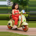 Toyify Vespa Electric Ride-On Scooter – Rechargeable Battery, Music & Lights, 2-5 Years Scooter Battery Operated Ride On