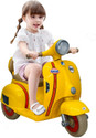Toyify Vespa Electric Ride-On Scooter – Rechargeable Battery, Music & Lights, 2-5 Years Scooter Battery Operated Ride On (Yellow)