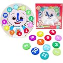 Toyland® Cocomelon Wooden Learning Clock Puzzle - Learn to Tell The Time - Toddler Toys Age 3+