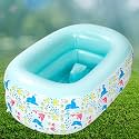 ToyMagic AquaBub Dolphin Rectangular Inflatable Bathtub|Swimming Pool with Leg Support|Soft Material Portable Bath Tub|Travel Bathing Tub|Outdoor Toy for Kids 6-24 Months|Birthday Gift