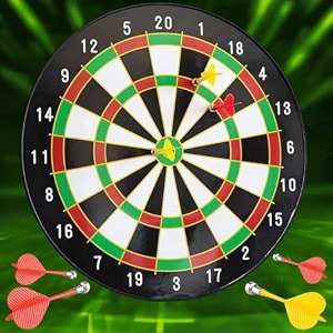toymagic magnetic 34cm dart board gamemagnetic dart board with 6 dartsindoor outdoor games for family amp friendssafe dart game set for all ages old kids and adultsbest giftmulticolor