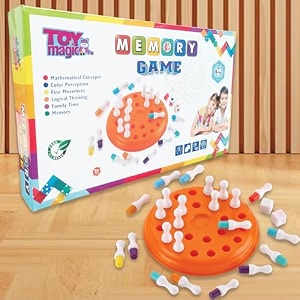 toymagic plastic memory match stick colorful chess family board games montessori preschool learning educational toy for 3year old 2 player game  ideal gift for brain development amp cognitive skills