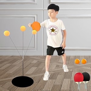 toymagic table tennis training kitself traning equipment for kids amp adultelastic soft shaft 2 ping pong balls amp 2 table tennnis bat with metal baseindoor outdoor toybirthday giftmade in india 