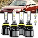For Toyota Camry 1992-1996 & 2000-2006 Light Bulbs, Integrated Hi-Lo Beam And License Plate Light Combo, Plug-and-Play Installation, 6 Pack