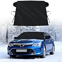 for Toyota Camry 2018-2024 LE XLE Hybrid SE XSE Windshield Cover for Ice and Snow, Enhanced 600D Oxford Fabric Windshield Frost Cover for Camry Waterproof Windshield Snow Cover Car Accessories
