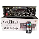 TOYOTONE 2 Channel Stereo Amplifier with 4440 Double IC, LED Display/Bluetooth/MIC Input/USB/SD Card Slot/FM Radio/AUX Input/Built-in Equalizer with Bass, Treble & Balance Control