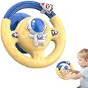 Astronaut Light &amp; Sound Steering Wheel for Toddlers &amp; Kids– Musical Simulated Driving Toy with Suction Base | Educational Space Wheel for Ages 2–6