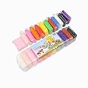 AS Toys Air Dry Clay, Colorful Soft Playing Clay Toy Kit for Kids. Ultra-Light Non-Sticky Art &amp; Craft Foam Clay for Fun. (Pack of 12 Pcs)