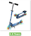 Toys R Us Avigo Blaze Multicolor LED Light 2 Wheels Metal Scooter (Blue)