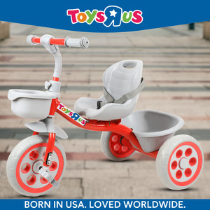 toys r us avigo tricycle for kids 2-5 years - ticycle for kids with seat belt bike for kids with 3 eva wheelsbasket for toys -durable tricycle 25kg capacity tricycle red