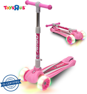 toys r us avigo velocity multicolor led light 3 wheel scooter pink