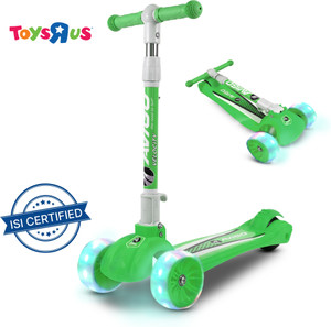 toys r us avigo velocity multicolor led light 3 wheel scooter green