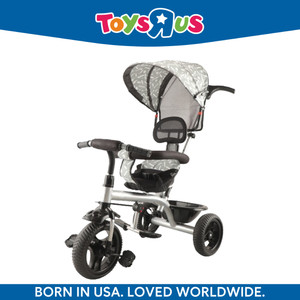 toys r us avigo victor pro max tricycle with foldable canopy sunroof protection for kids  tricycle  boys  girls age group 2 to 5 years tricycle tricycle silver