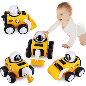 press n go children toys construction vehicles pack of 4  construction toys for kids  toys for boys  excavator toys for kids  miniature toys for kids multicolor