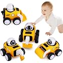 Press N Go Children Toys Construction Vehicles Pack Of 4 | Construction Toys For Kids | Toys For Boys | Excavator Toys For Kids | Miniature Toys For Kids, Multicolor