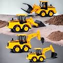 Treasure We Deliver Smiles Friction Powered Construction Vehicles Pack Of 4 - Construction Toys For Boys | Excavator Toys For Kids