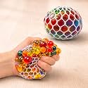 Toyshine 1Pc Magic Slime Mesh Ball Anti-Stress Anti Anxiety Squeeze Grape Ball Multicoloured Water Beads Filled Toy for Kids & Adults | Best for Birthday Return Gift