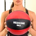 Toyshine 5 Kg Medicine Ball (Leather), Soft Shell With Non-Slip Grip For Exercise_Fitness, Weightlifting, Trx, Plyometrics, Cross Training Sstp,Red