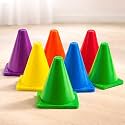 Toyshine 9 Inches Plastic Multicolored Stacking Cones | Perfect for Sports Training | Set of 6, (SSTP)