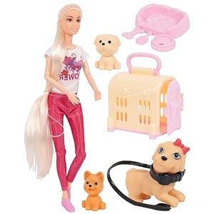 toyshine alia doll with ice cream pretend character playset for age 3 fun role play toy set - brown