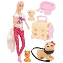 Toyshine Alia Doll with Ice Cream Pretend Character Playset for Age 3+ Fun Role Play Toy Set - Brown