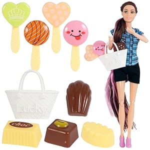 toyshine beauty doll with candy set delightful and imaginative pretend play role toy for girls age 3character playset