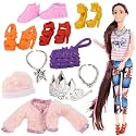 Toyshine Alia Doll with Ice Cream Pretend Character Playset for Age 3+ Fun Role Play Toy Set - Brown