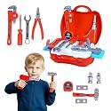 Toyshine DIY Plastic Portable Tool Set Toy with Briefcase, 19 Accessories, Multicolor