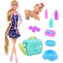 Toyshine Alia Doll with Ice Cream Pretend Character Playset for Age 3+ Fun Role Play Toy Set - Brown