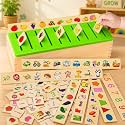 Toyshine Wooden Classification Sorting Box|Montessori Toys for Toddlers Learning Educational Activities Preschool Kindergarten Games Autism Toys Motor Skills STEM for Girls Boys 2-4 Year Old, 80 Pcs