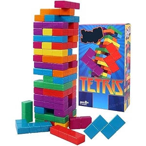 toyshine plastic tetris puzzle brain teaser toy colorful tumbling tower stacking game montessori intelligence educational gift for kids boys girls