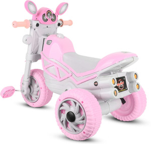 toyshoppee kides ride on for 12 to 60 months boysgirlschildren cycle pink bullet-3006 tricycle pink