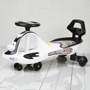 toyshoppee magic swing car with music360 degree rotating handle ride on for kids with rideons  wagons non battery operated ride on