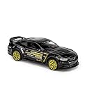 1:32 Ford Mustang GT500 Die-Cast Alloy Metal Car Toy with Openable Doors &amp; Light Music, Black, Unisex Children 3+