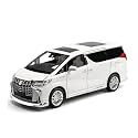Play Car 1 18 Alpha Model Car Sports Car Exclusive Alloy Metal Pull Back Die-Cast Car Diecast Metal Pullback Toy Car with Openable Doors &amp; Light Music Toys for Kids - White
