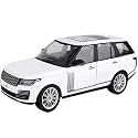 Play Car 1 18 Authorized Range Rover Model Car Sports Car Alloy Metal Pull Back Car Diecast Metal Pullback Toy Car with Openable Doors &amp; Light Music Toys for Kids - White