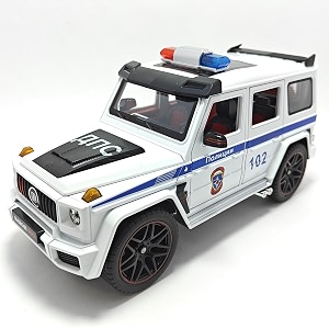 play car 1 18 m-benz b-800 russian police car model alloy metal pull back die-cast car diecast metal pullback toy car with openable doors amp light music toys for kids - white