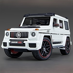 play car 1 18 m-benz brabus 800 model car sports car exclusive alloy metal pull back die-cast car diecast metal pullback toy car with openable doors amp light music toys for kids - white